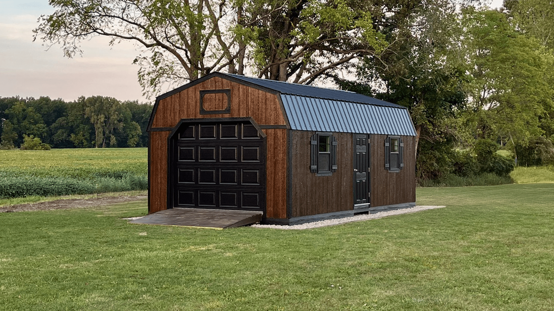 lofted barn garage from Homestead Barns garage